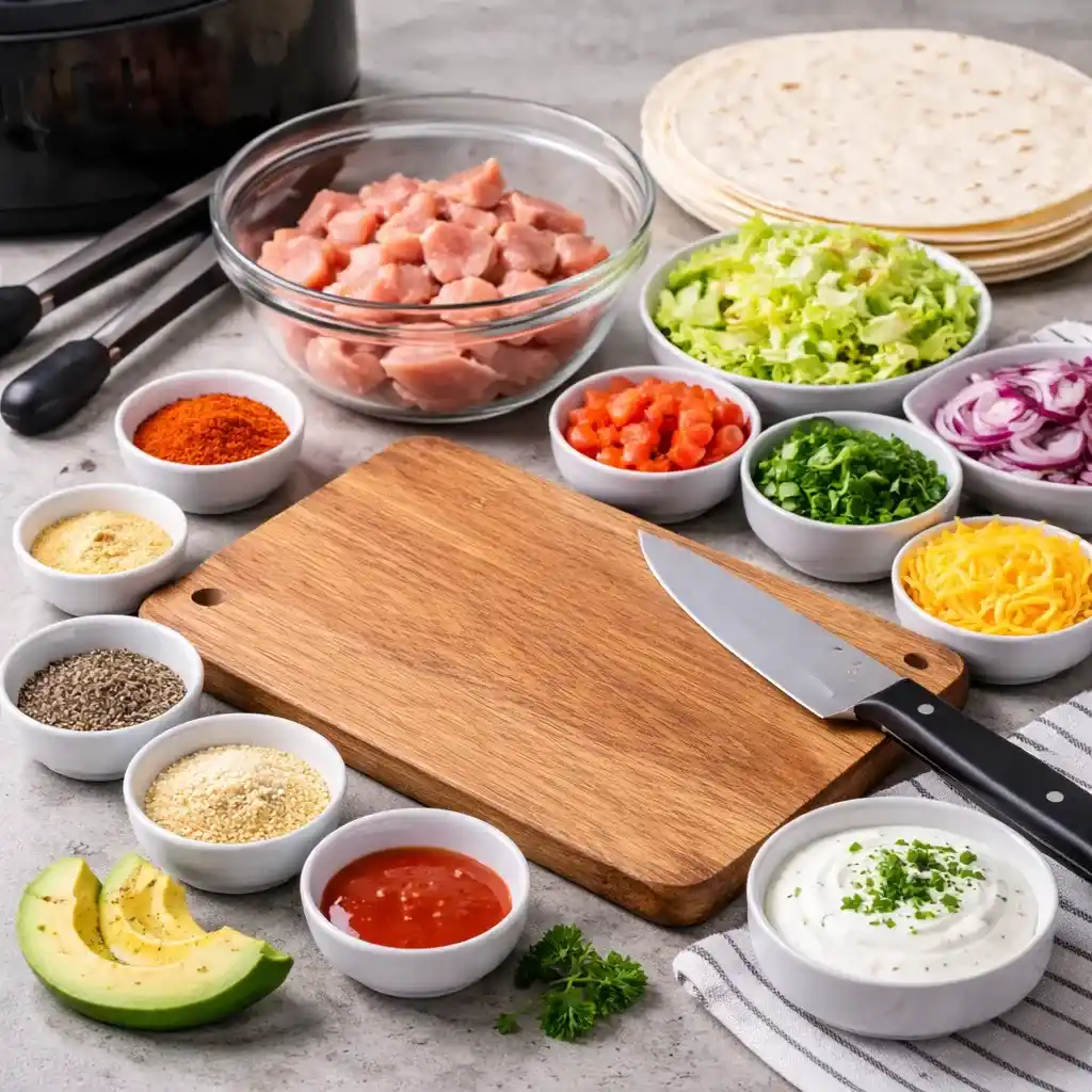 Air Fryer Chicken Wraps ingredients